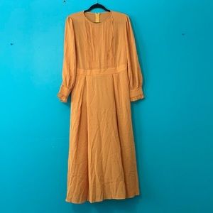 Long mustard yellow dress